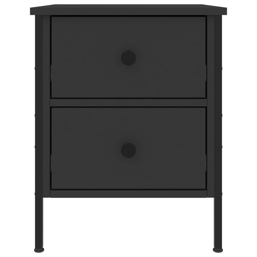 Bedside Cabinets 2 pcs Black 40x42x50 cm Engineered Wood