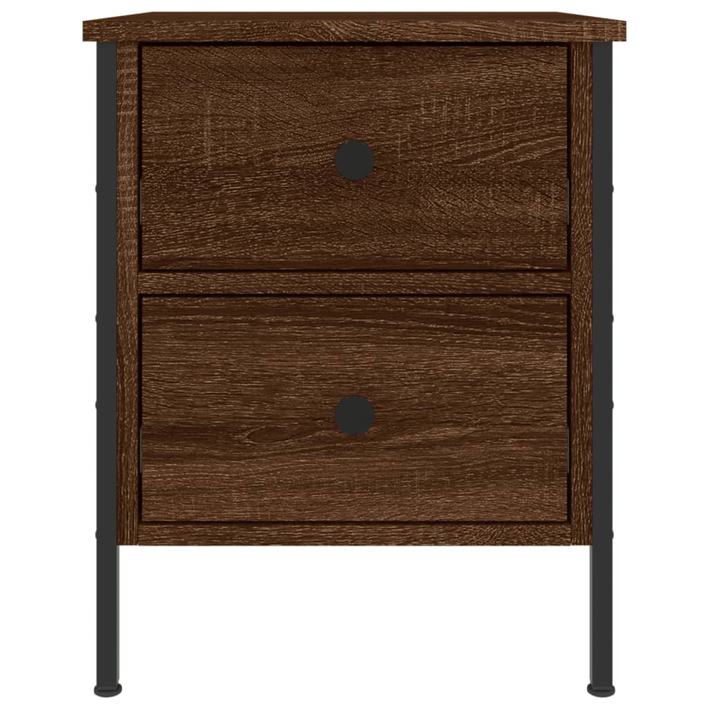 Bedside Cabinet Brown Oak 40x42x50 cm Engineered Wood