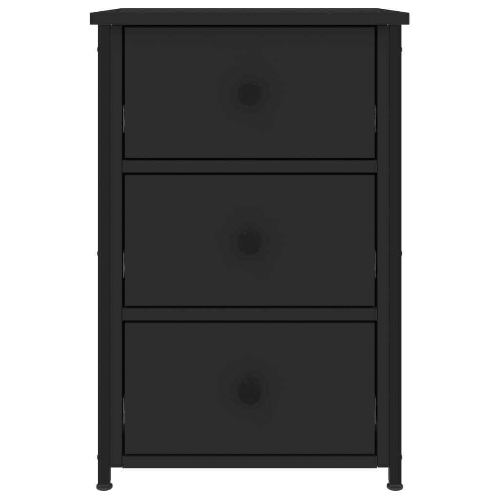 Bedside Cabinets 2 pcs Black 40x36x60 cm Engineered Wood