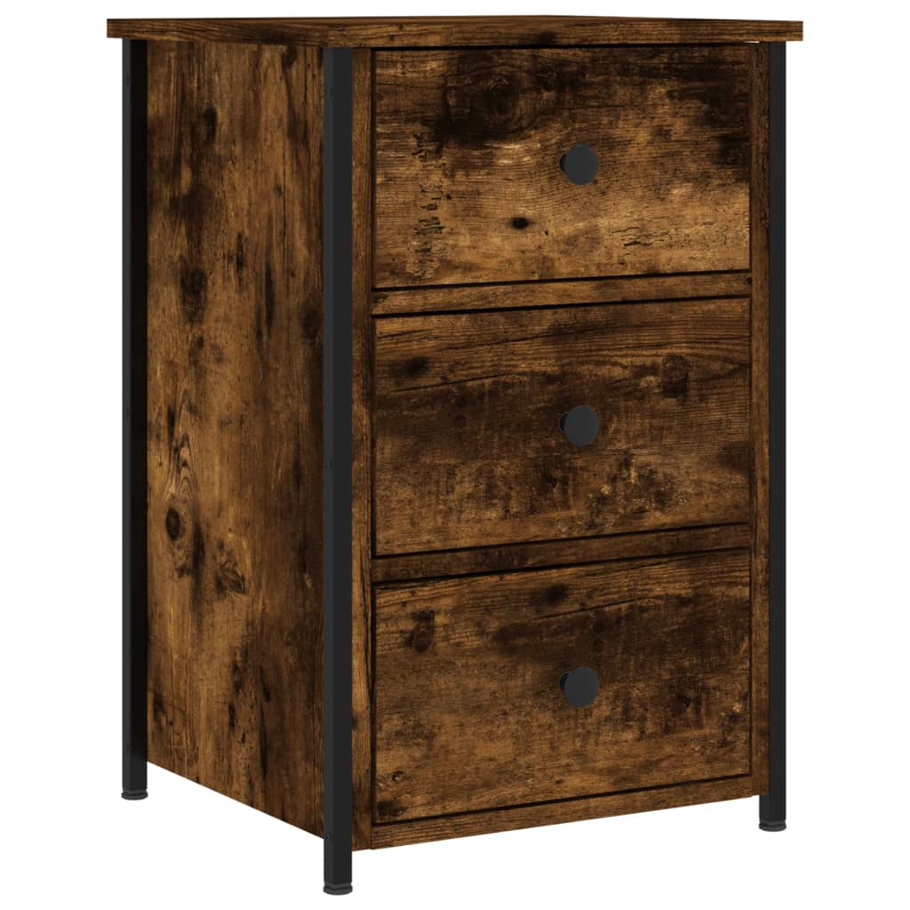 Bedside Cabinets 2 pcs Smoked Oak 40x36x60 cm Engineered Wood