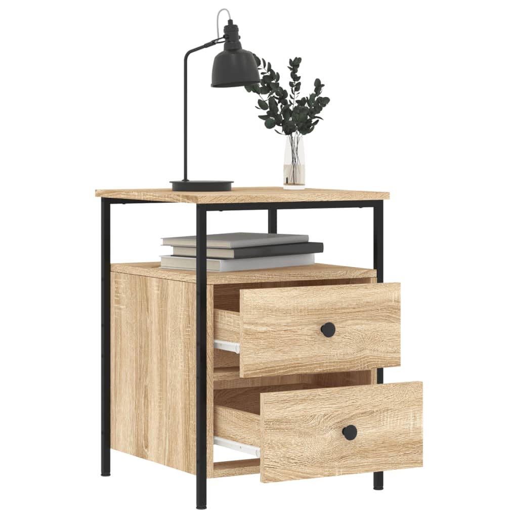 Bedside Cabinets 2 pcs Sonoma Oak 44x45x60 cm Engineered Wood