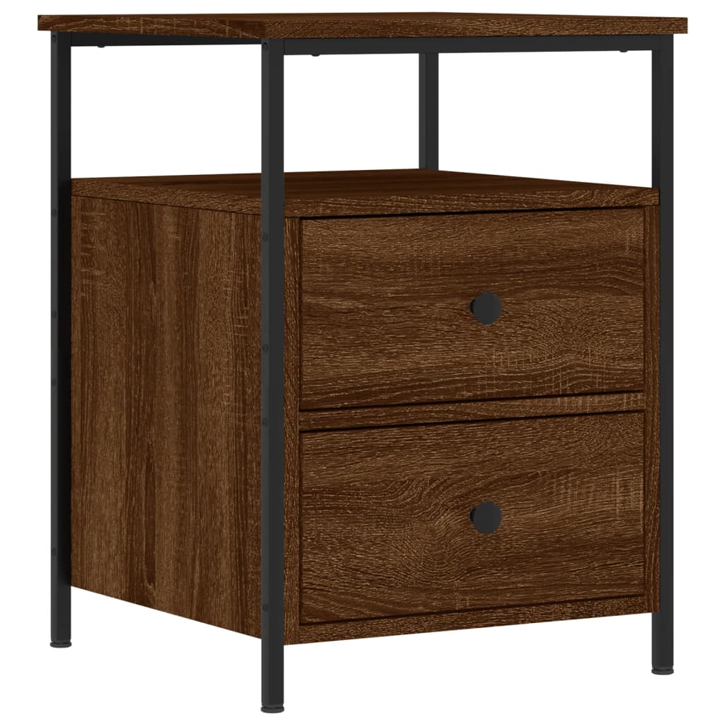 Bedside Cabinets 2 pcs Brown Oak 44x45x60 cm Engineered Wood