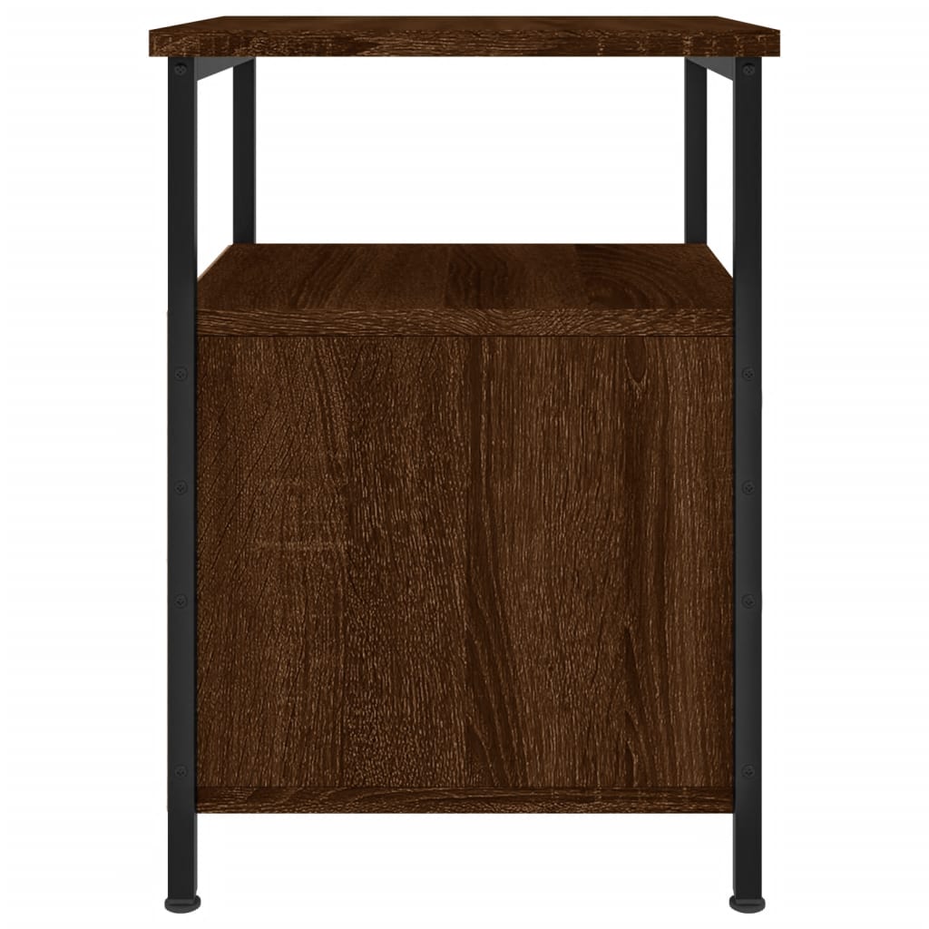 Bedside Cabinet Brown Oak 34x35.5x50 cm Engineered Wood