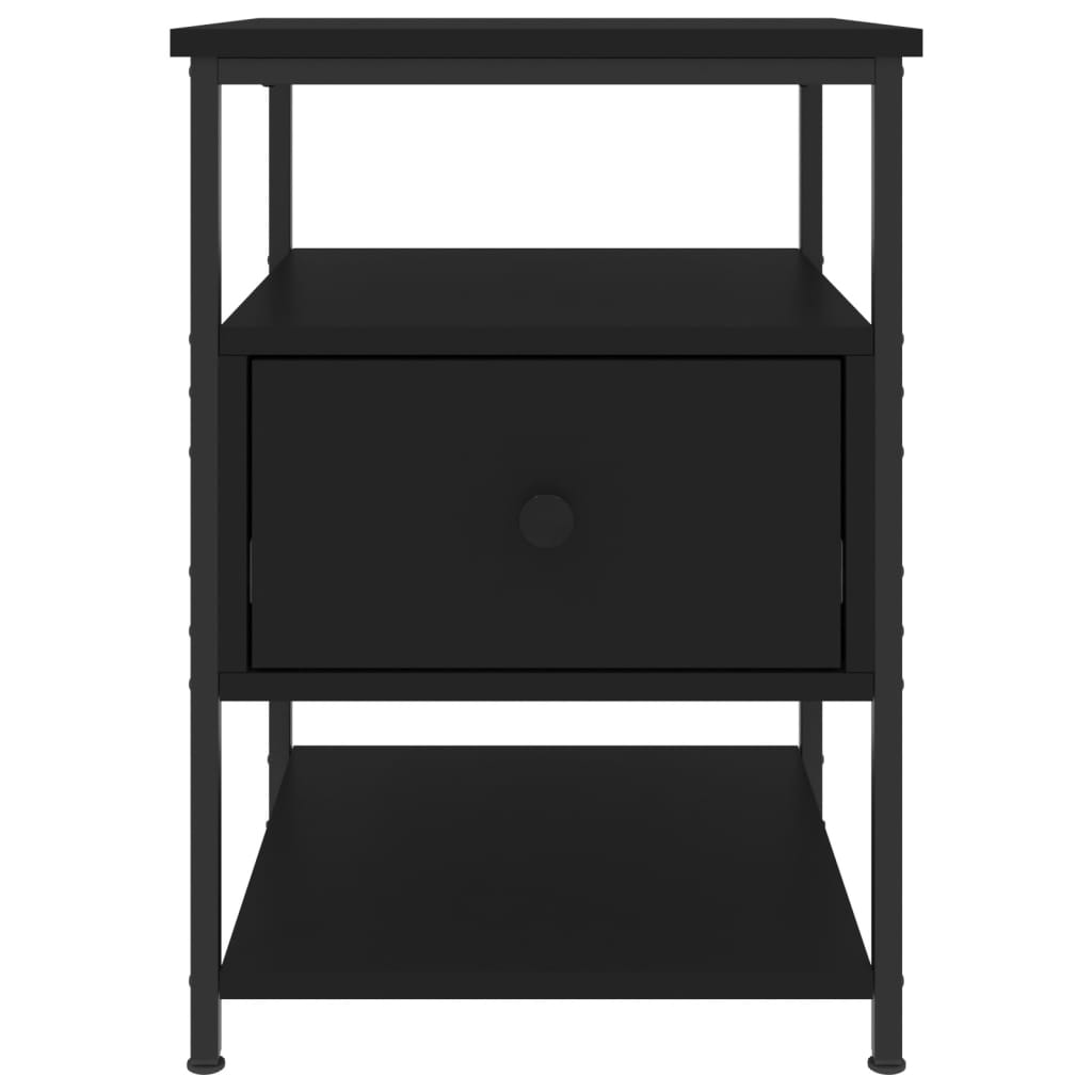 Bedside Cabinets 2 pcs Black 40x42x56 cm Engineered Wood