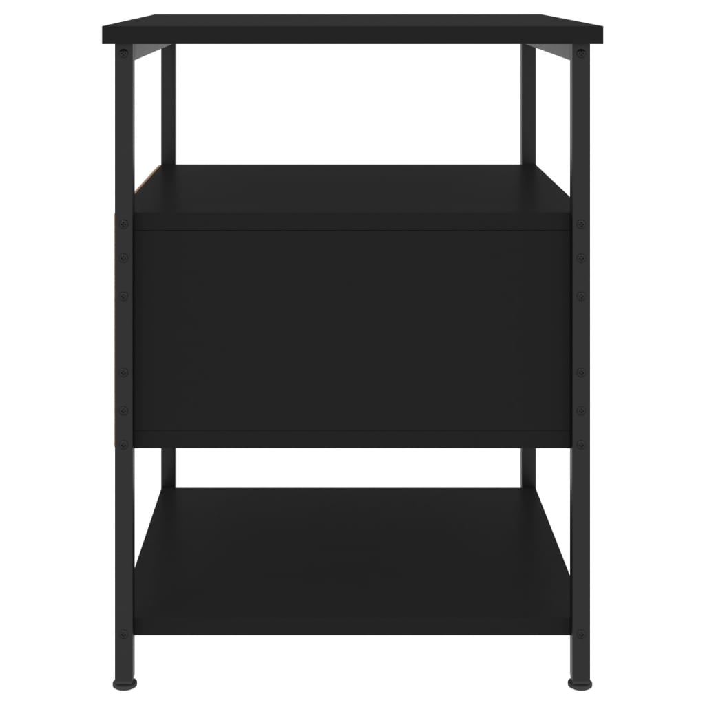 Bedside Cabinets 2 pcs Black 40x42x56 cm Engineered Wood