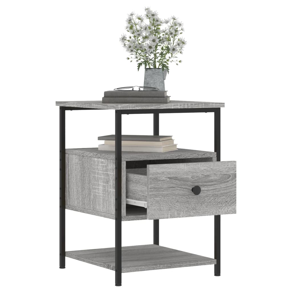 Bedside Cabinet Grey Sonoma 40x42x56 cm Engineered Wood