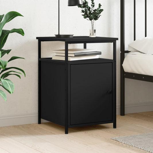 Bedside Cabinet Black 40x42x60 cm Engineered Wood