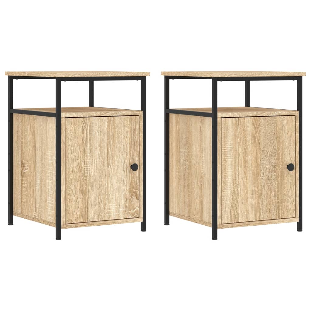 Bedside Cabinets 2 pcs Sonoma Oak 40x42x60 cm Engineered Wood