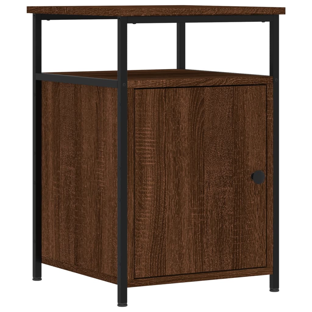 Bedside Cabinet Brown Oak 40x42x60 cm Engineered Wood