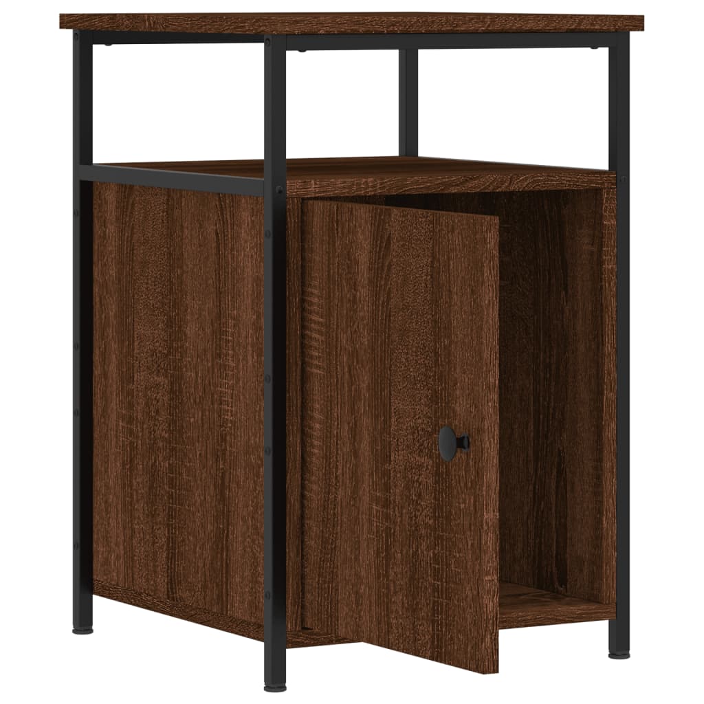 Bedside Cabinet Brown Oak 40x42x60 cm Engineered Wood