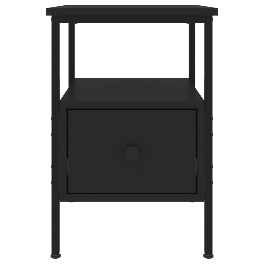 Bedside Cabinets 2 pcs Black 34x36x50 cm Engineered Wood