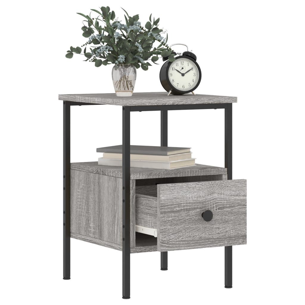 Bedside Cabinets 2 pcs Grey Sonoma 34x36x50 cm Engineered Wood