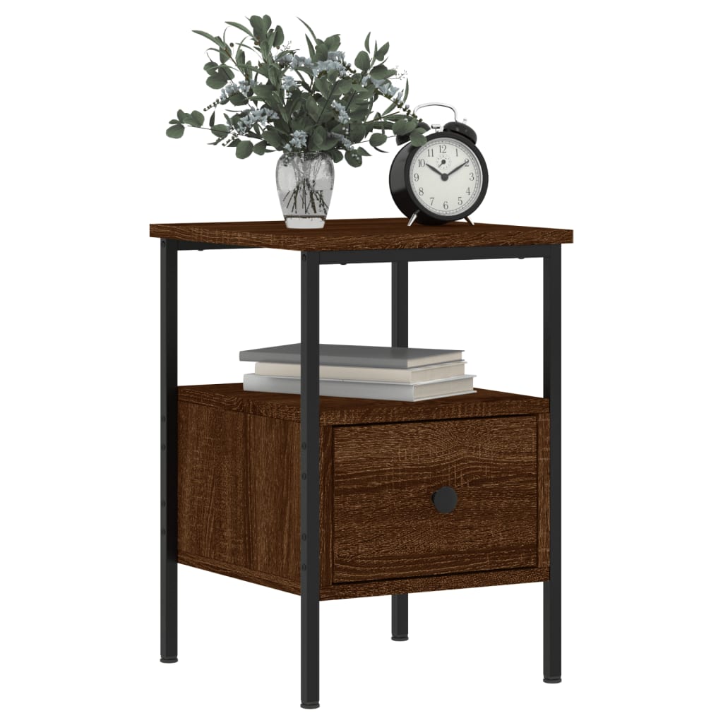 Bedside Cabinets 2 pcs Brown Oak 34x36x50 cm Engineered Wood