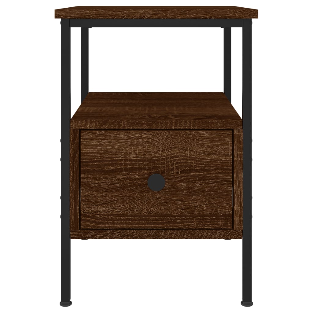 Bedside Cabinets 2 pcs Brown Oak 34x36x50 cm Engineered Wood