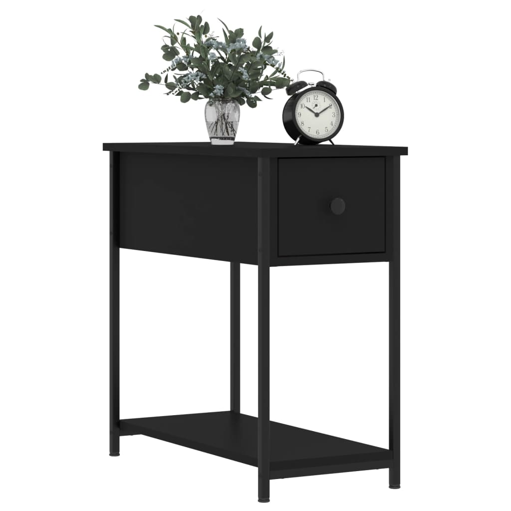 Bedside Cabinets 2 pcs Black 30x60x60 cm Engineered Wood