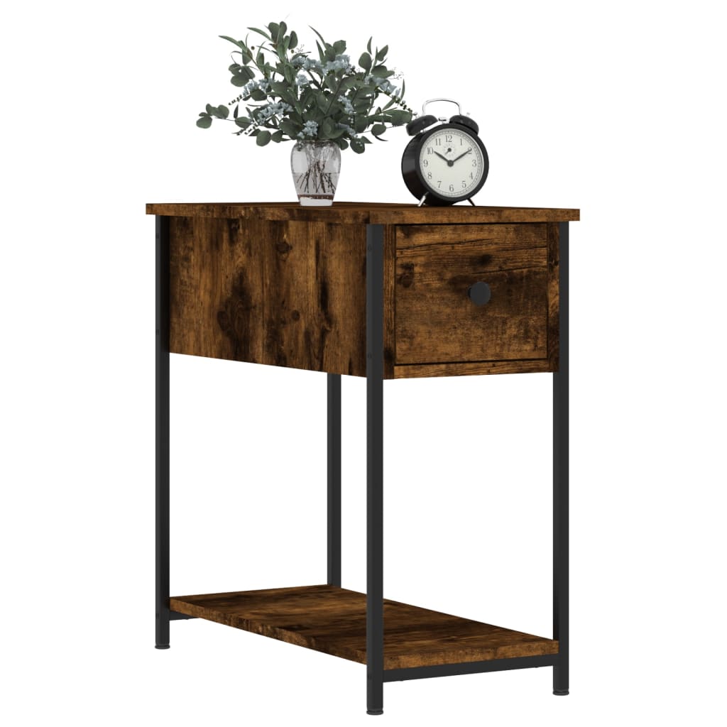 Bedside Cabinets 2 pcs Smoked Oak 30x60x60 cm Engineered Wood