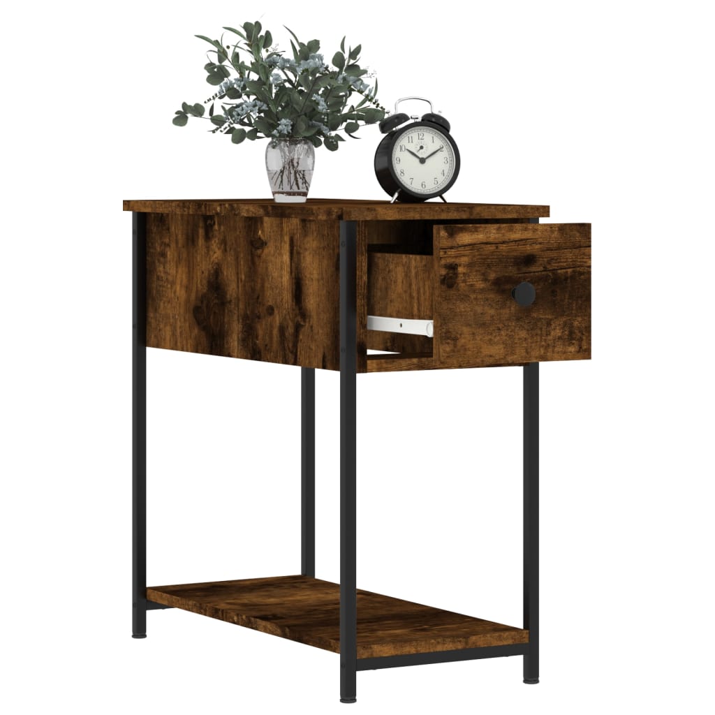 Bedside Cabinets 2 pcs Smoked Oak 30x60x60 cm Engineered Wood