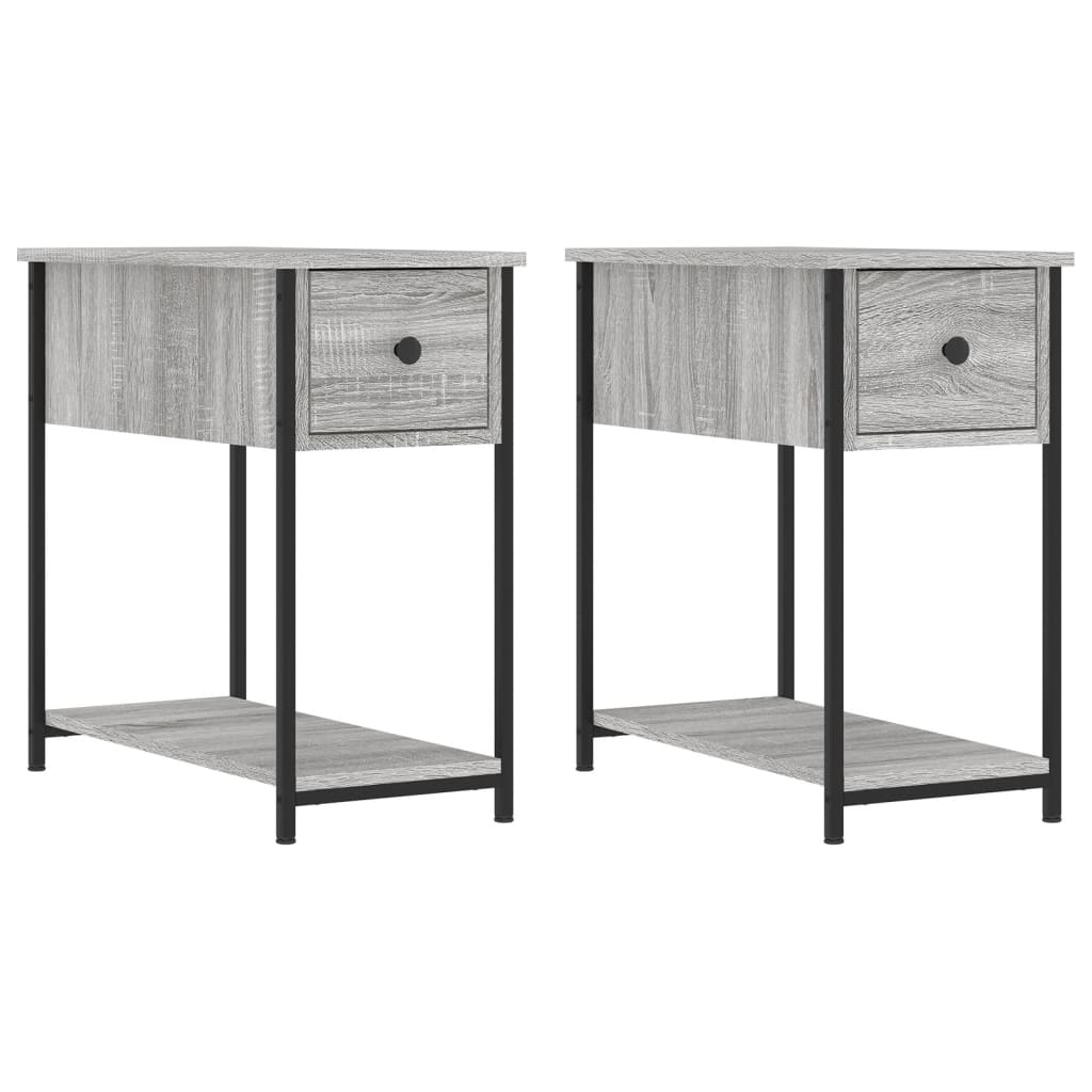 Bedside Cabinets 2 pcs Grey Sonoma 30x60x60 cm Engineered Wood