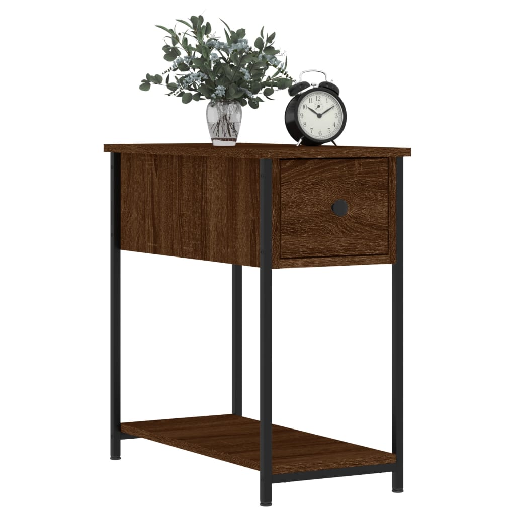 Bedside Cabinet Brown Oak 30x60x60 cm Engineered Wood