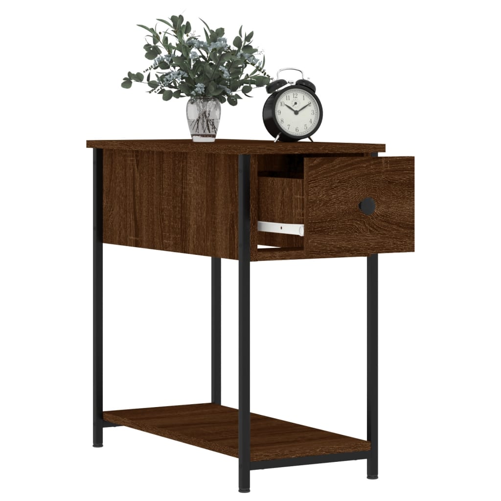 Bedside Cabinet Brown Oak 30x60x60 cm Engineered Wood