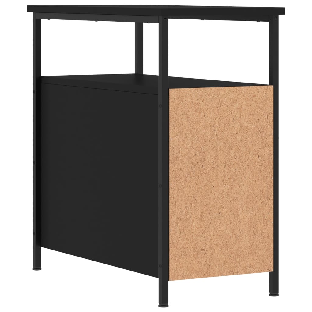 Bedside Cabinet Black 30x60x60 cm Engineered Wood