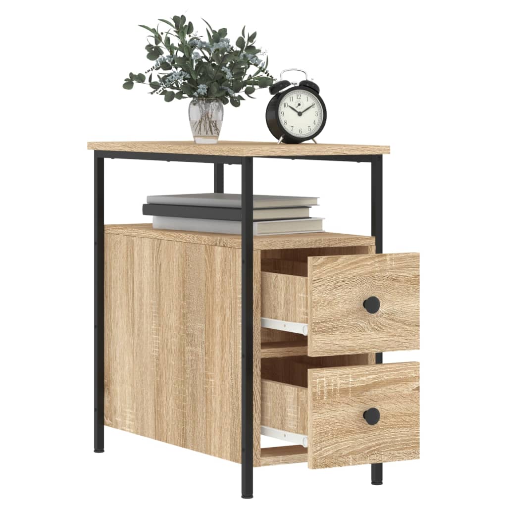 Bedside Cabinets 2 pcs Sonoma Oak 30x60x60 cm Engineered Wood