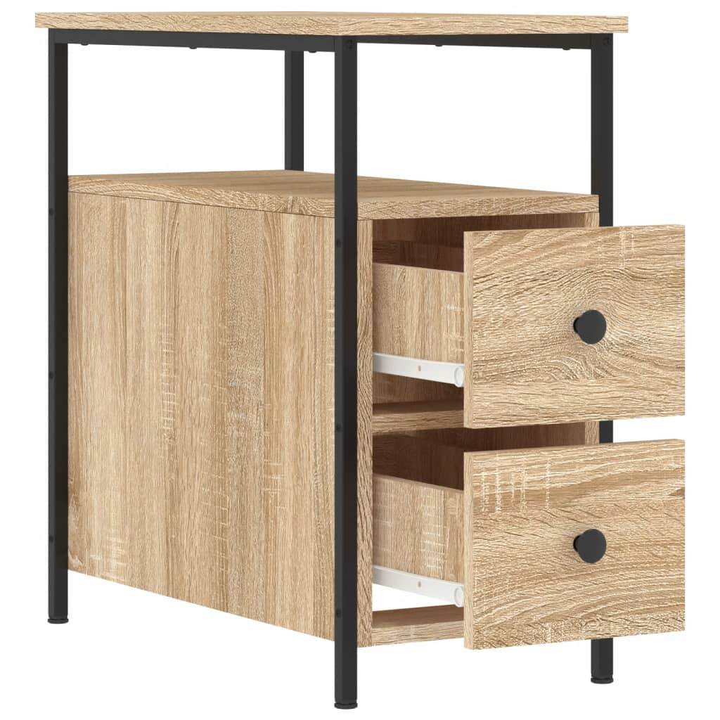 Bedside Cabinets 2 pcs Sonoma Oak 30x60x60 cm Engineered Wood