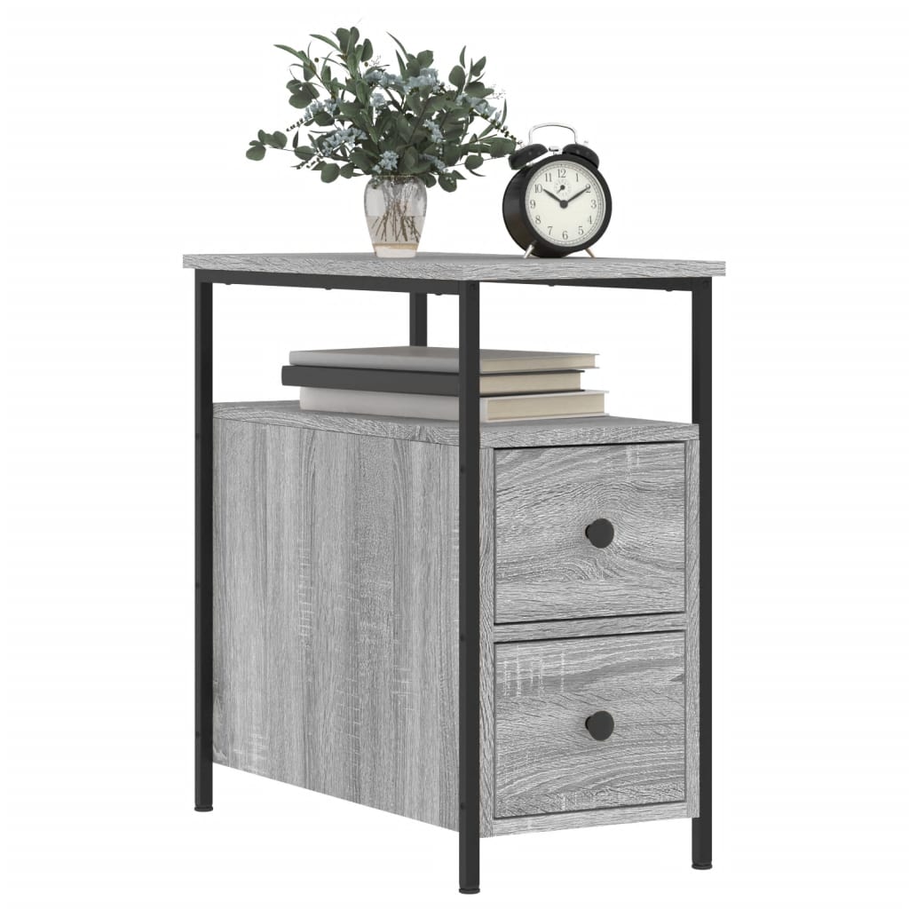 Bedside Cabinet Grey Sonoma 30x60x60 cm Engineered Wood