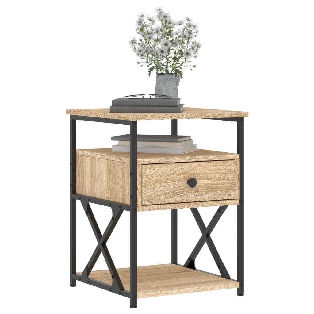 Bedside Cabinets 2 pcs Sonoma Oak 40x42x55 cm Engineered Wood