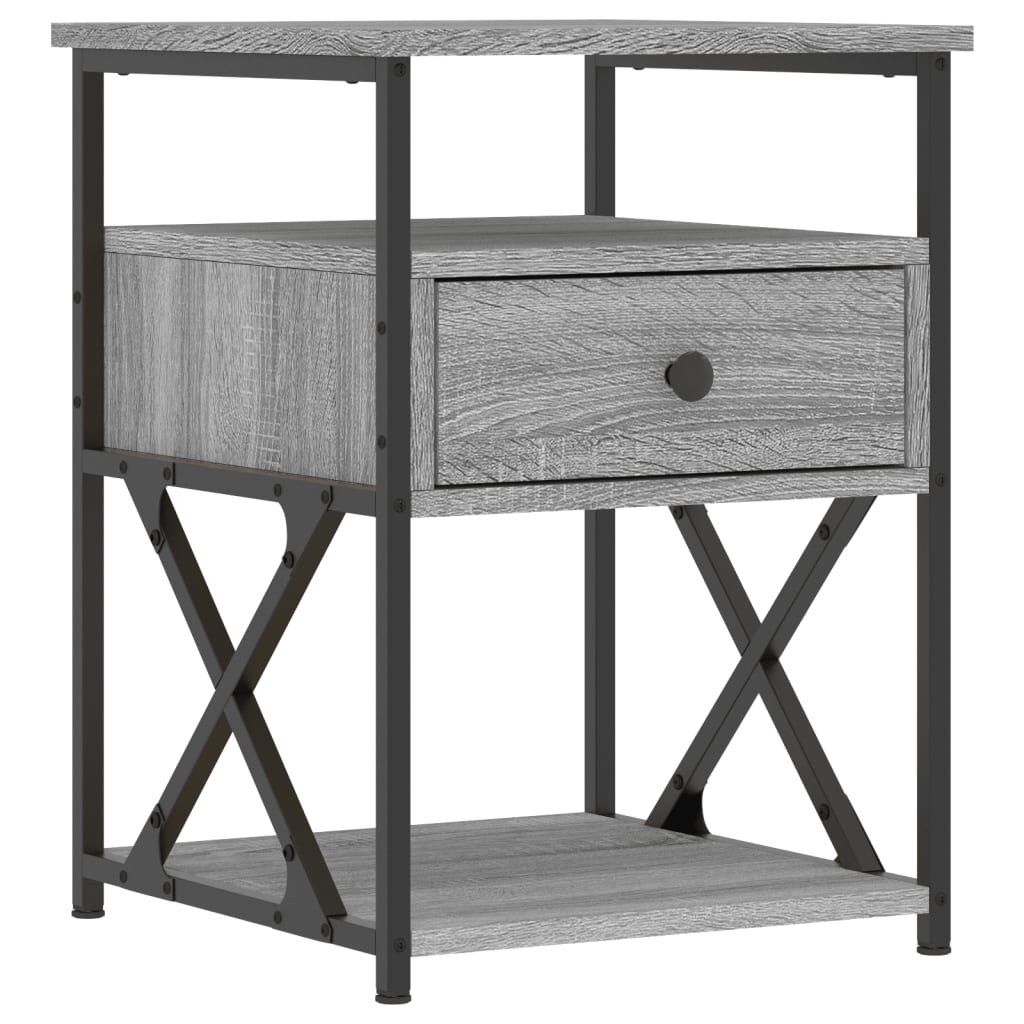 Bedside Cabinets 2 pcs Grey Sonoma 40x42x55 cm Engineered Wood