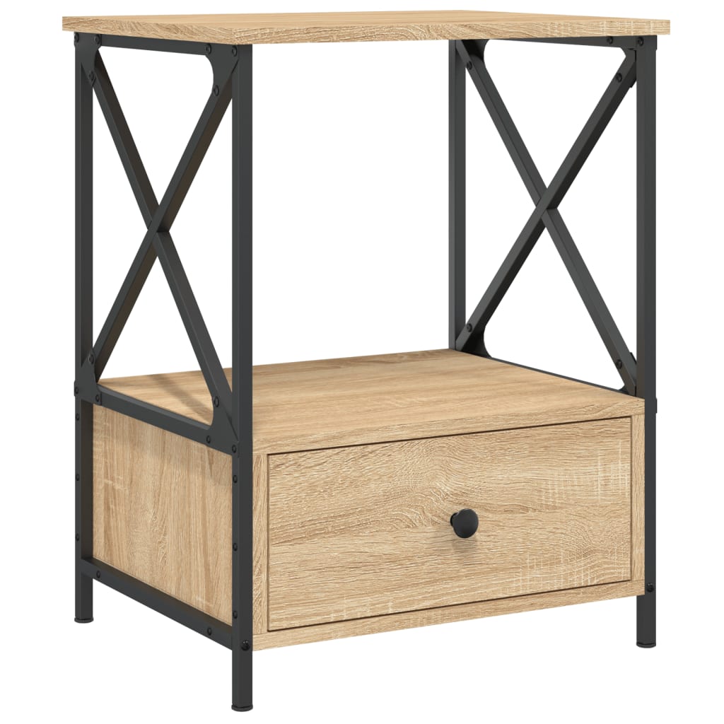 Bedside Table Sonoma Oak 50x41x65 cm Engineered Wood