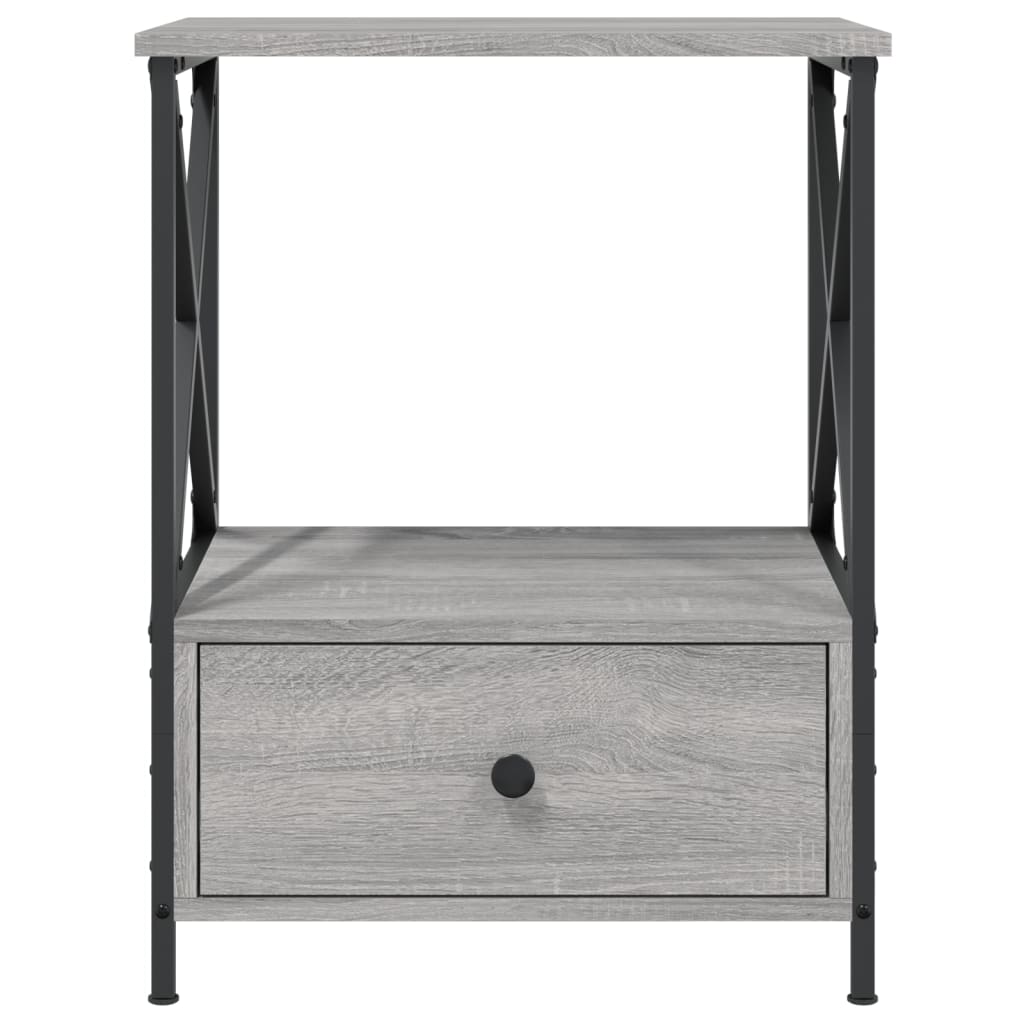 Bedside Table Grey Sonoma 50x41x65 cm Engineered Wood