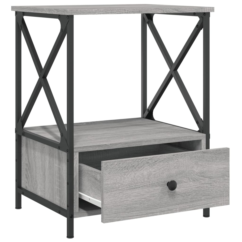 Bedside Tables 2 pcs Grey Sonoma 50x41x65 cm Engineered Wood