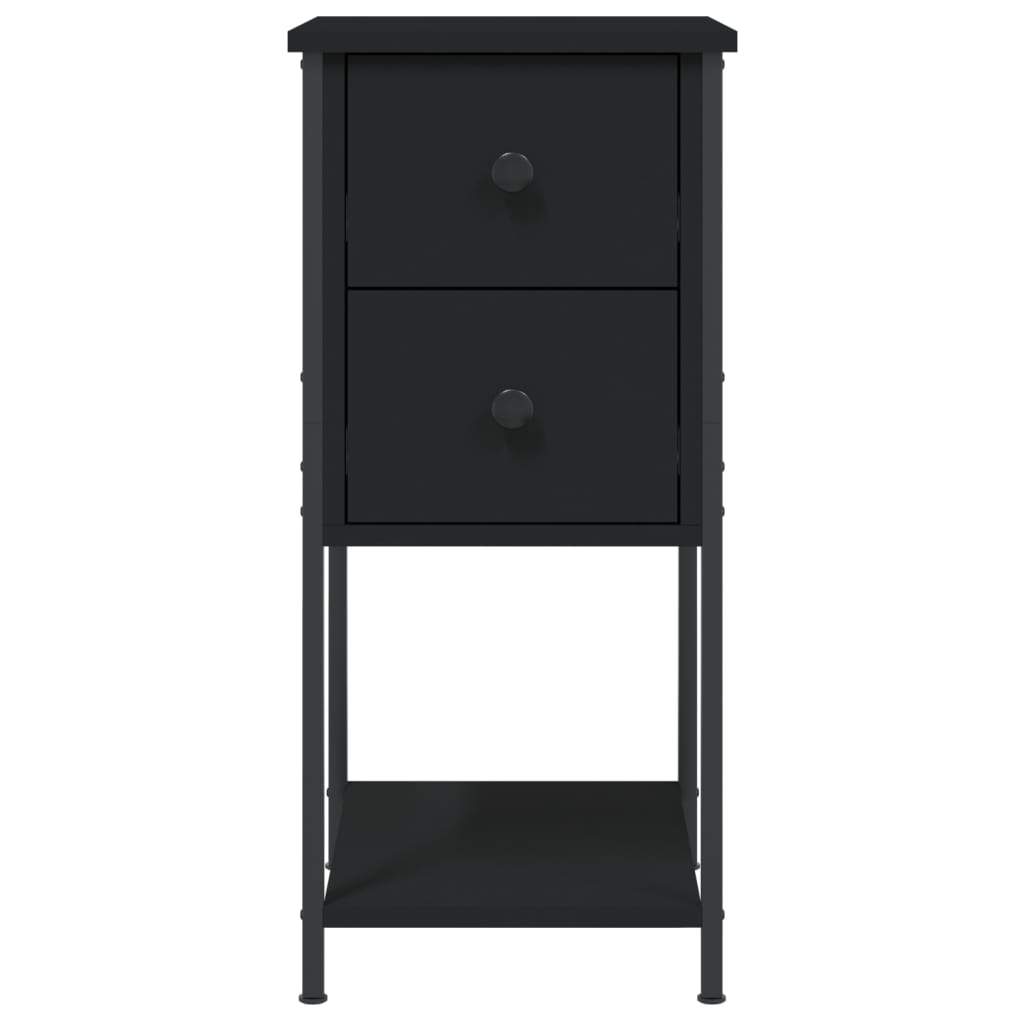 Bedside Cabinets 2 pcs Black 32x42x70 cm Engineered Wood