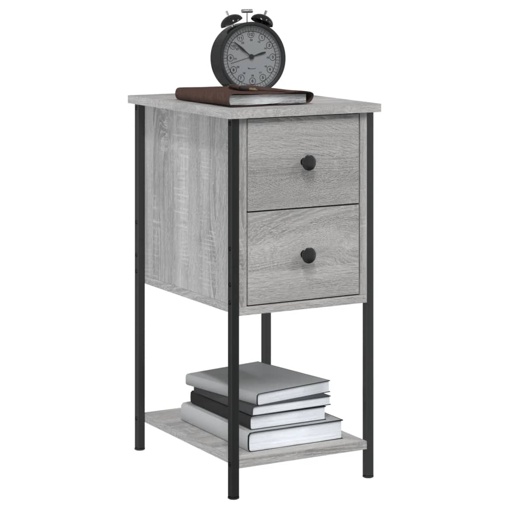 Bedside Cabinet Grey Sonoma 32x42x70 cm Engineered Wood