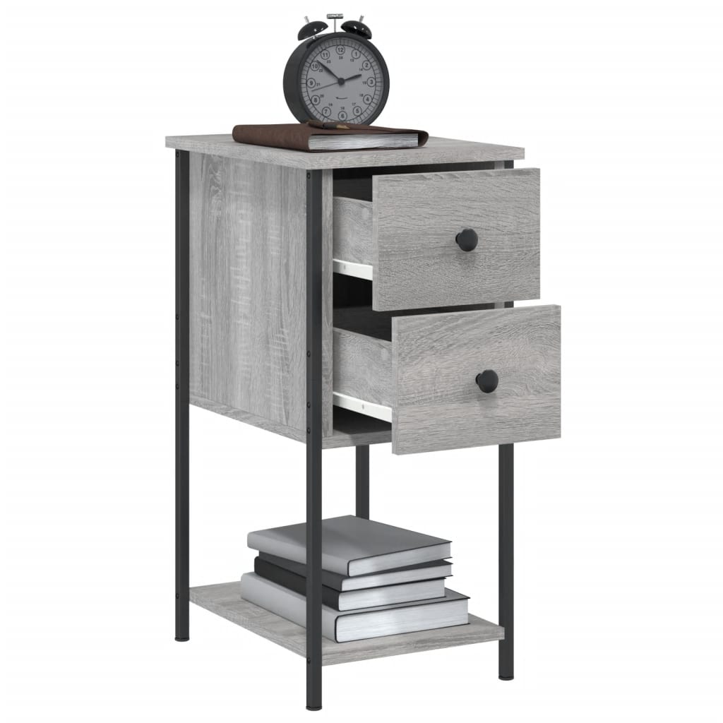 Bedside Cabinet Grey Sonoma 32x42x70 cm Engineered Wood