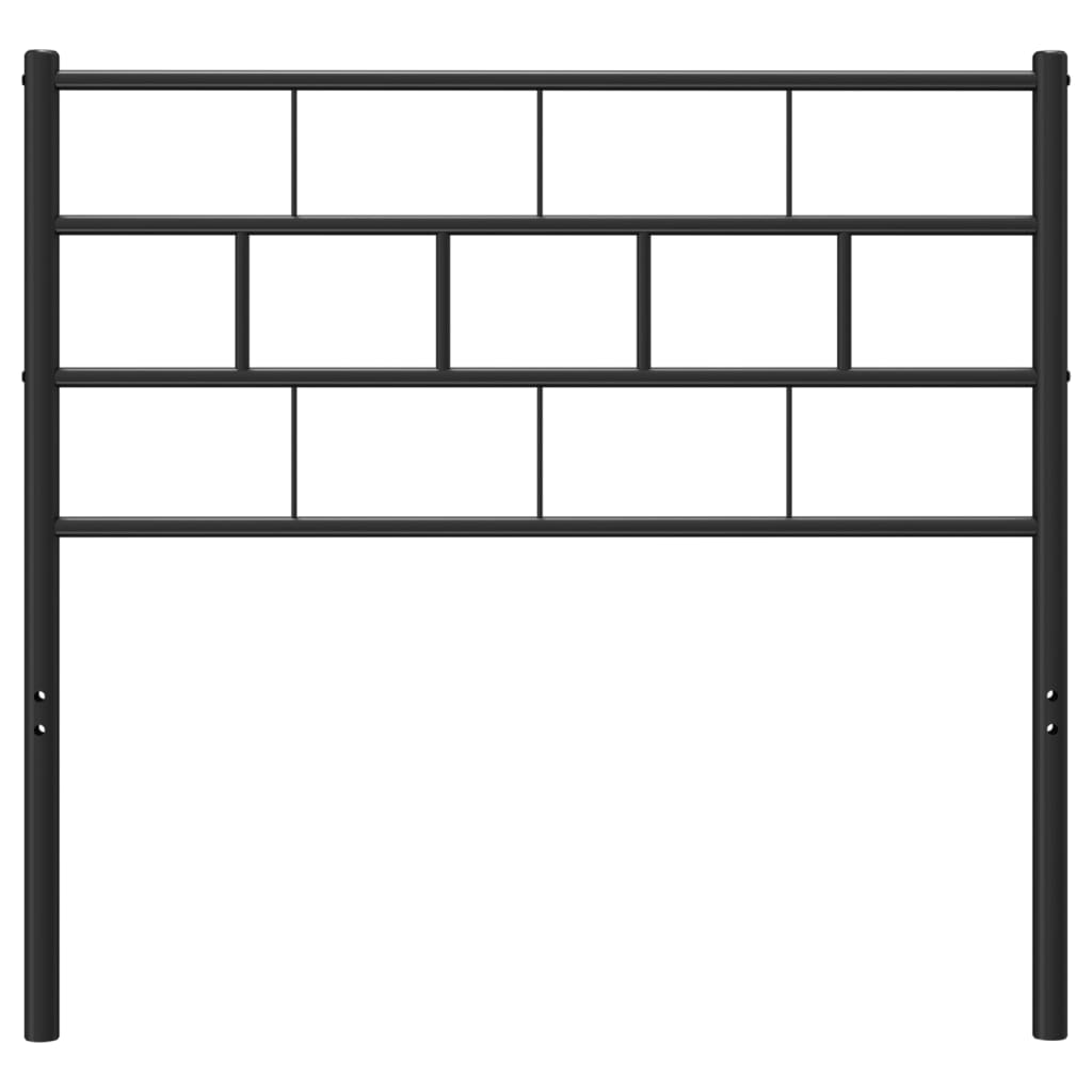 Metal Headboard Black 107 cm