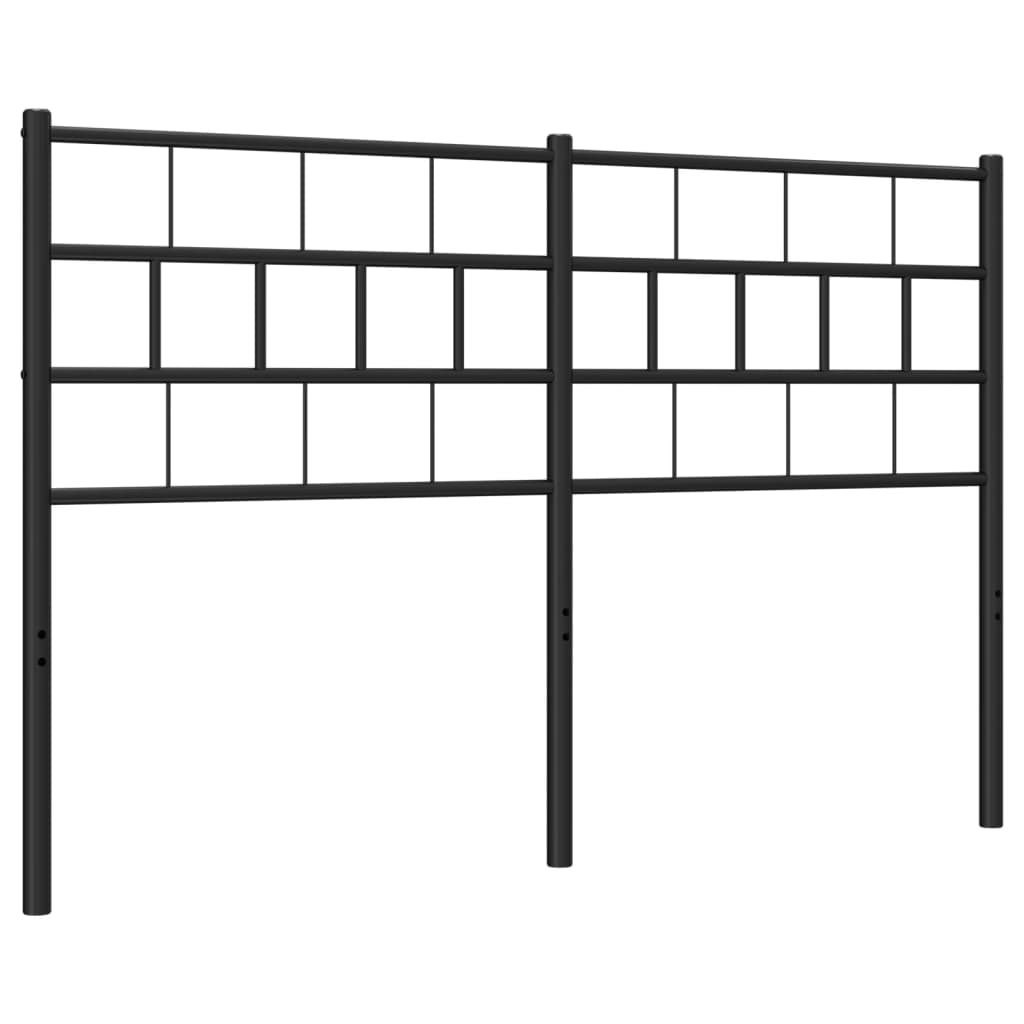 Metal Headboard Black 137 cm