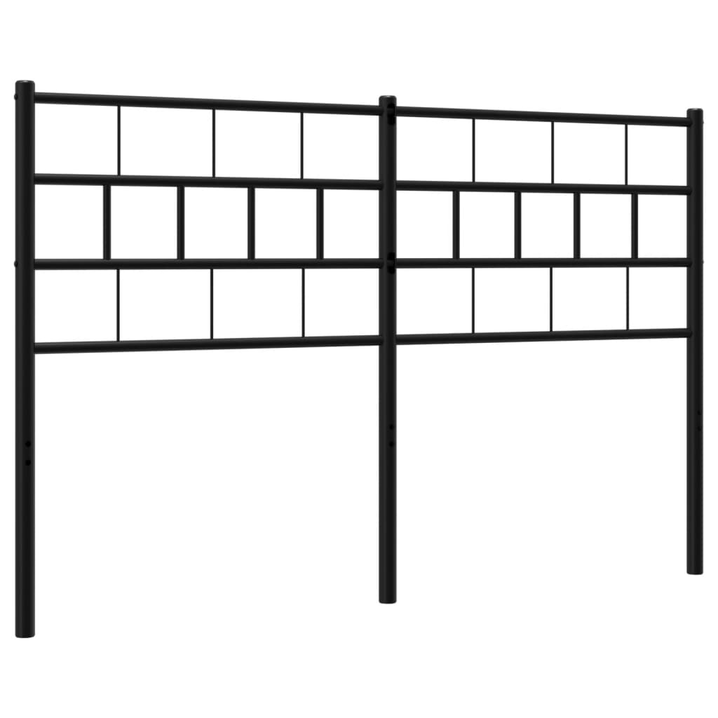 Metal Headboard Black 137 cm