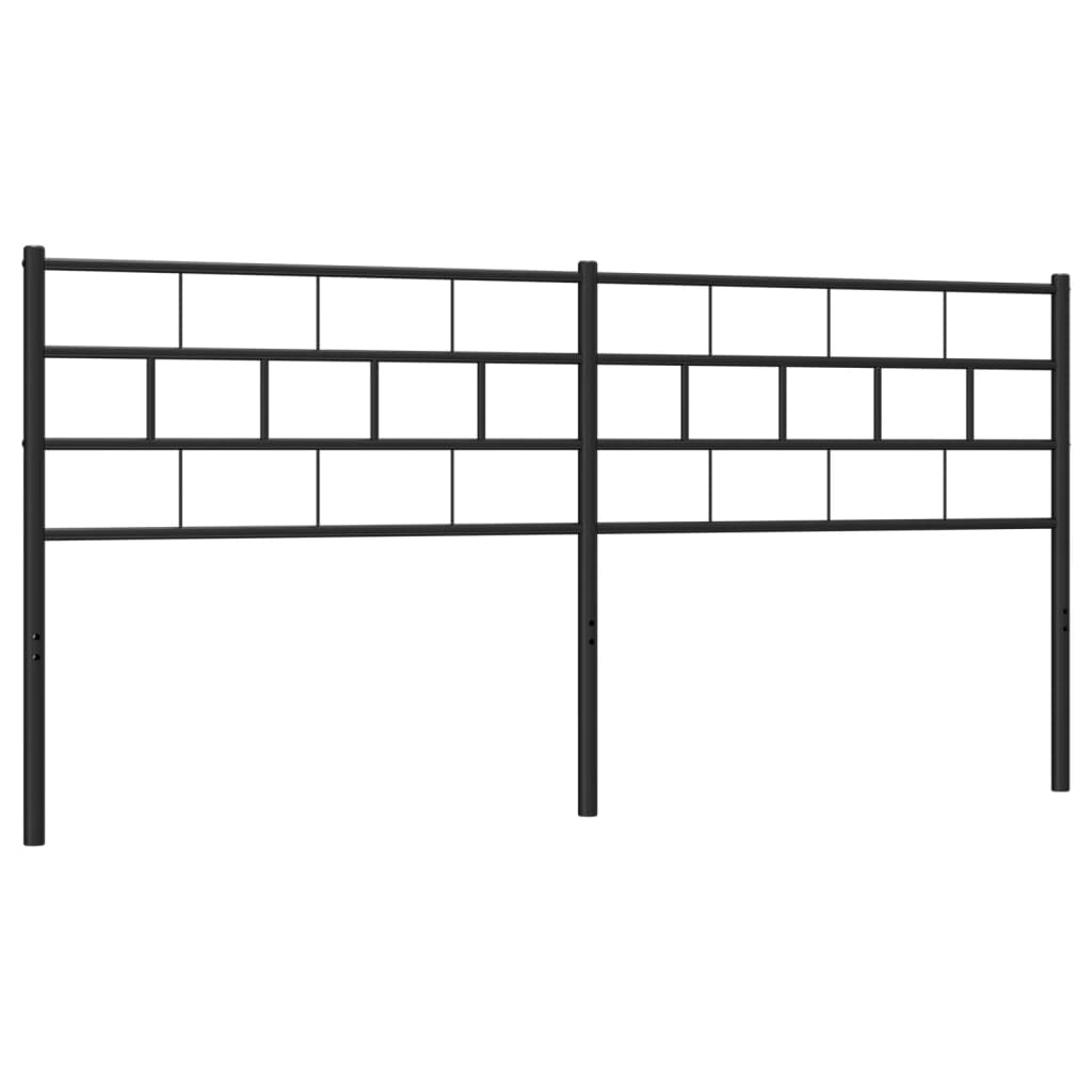 Metal Headboard Black 183 cm