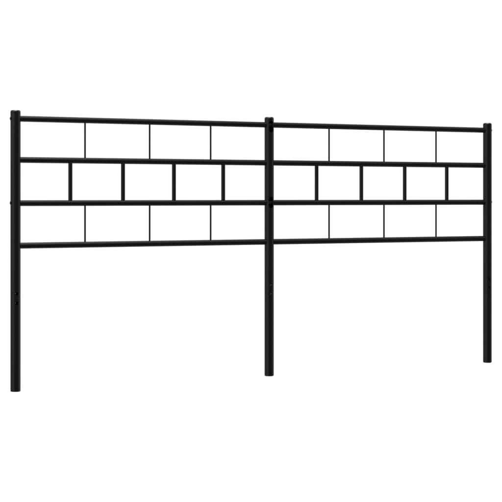 Metal Headboard Black 183 cm