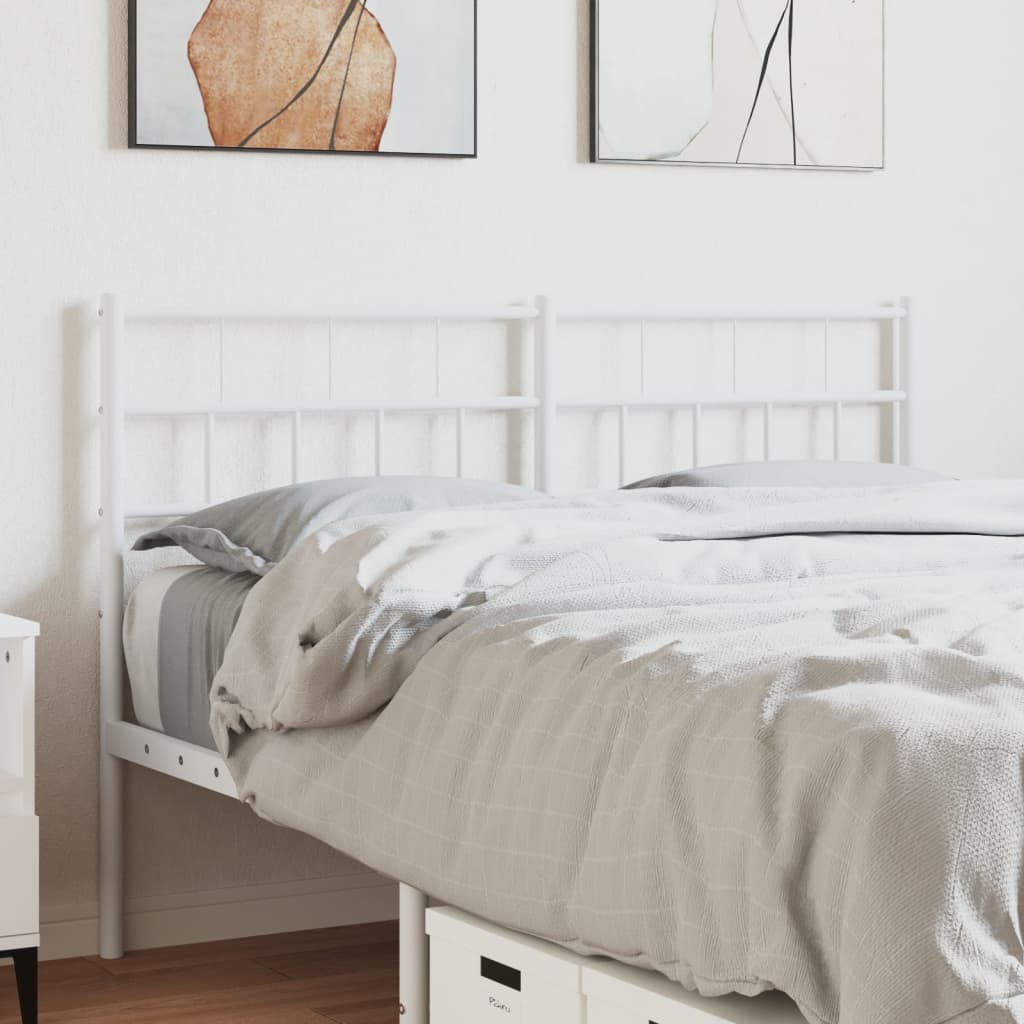 Metal Headboard White 152 cm