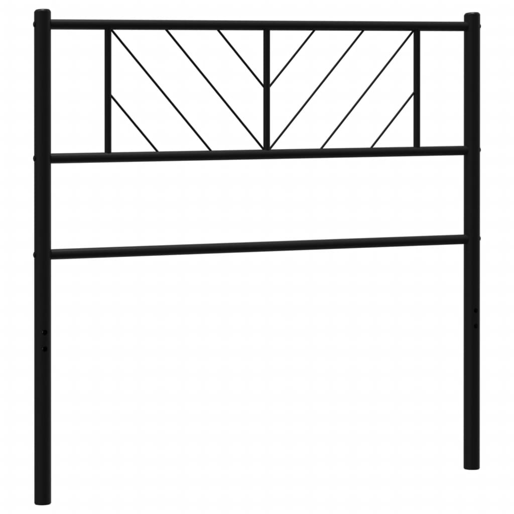 Metal Headboard Black 90 cm