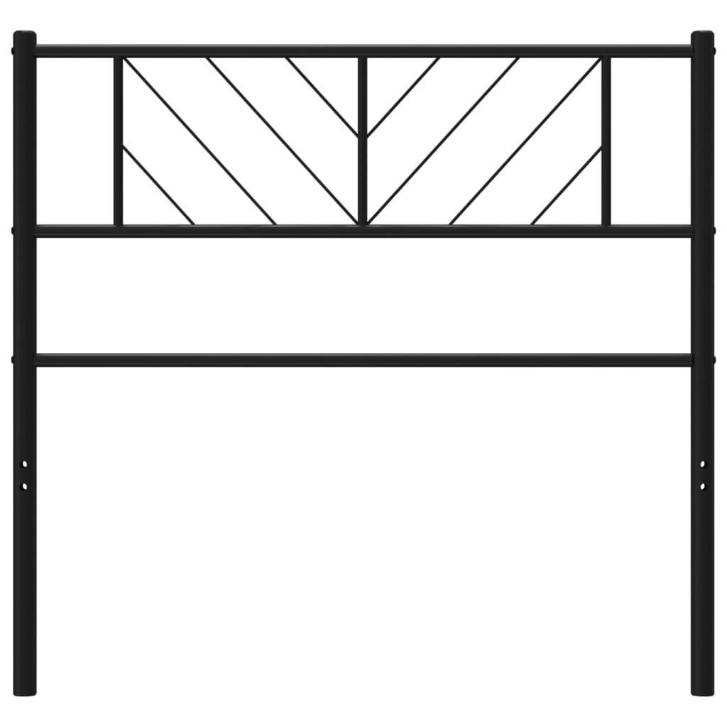 Metal Headboard Black 107 cm