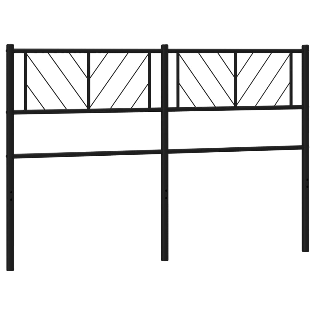 Metal Headboard Black 137 cm