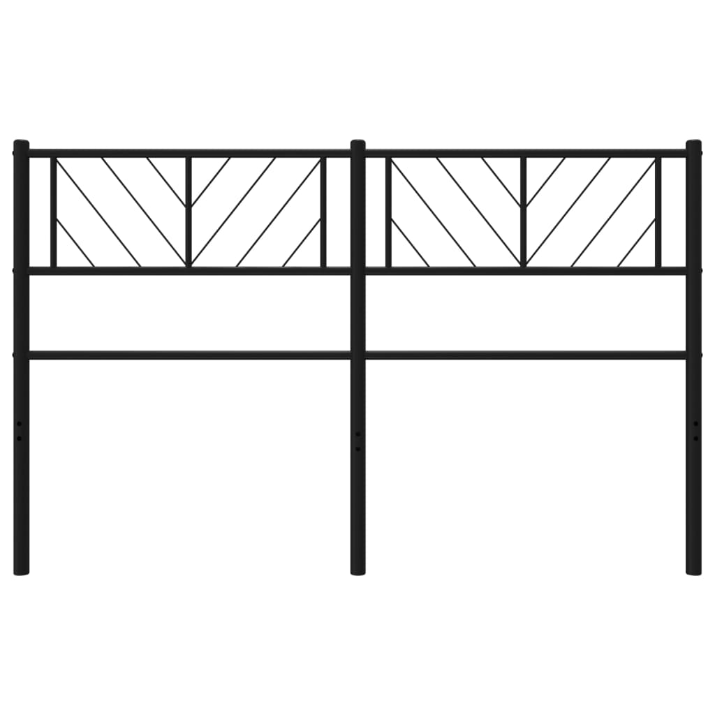 Metal Headboard Black 137 cm