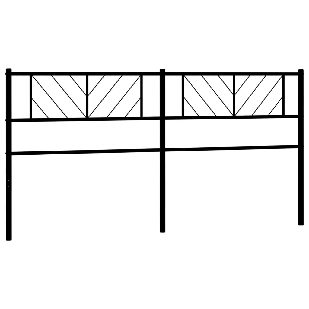 Metal Headboard Black 183 cm