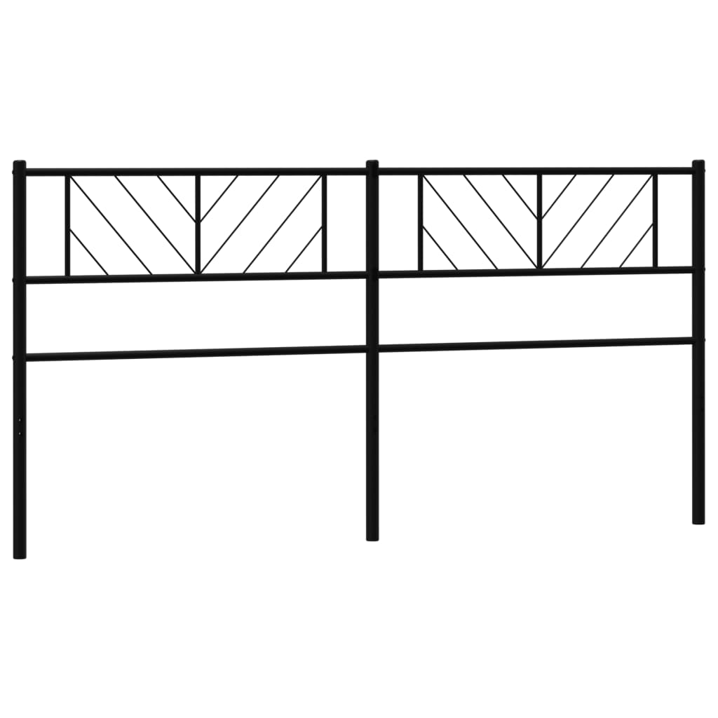 Metal Headboard Black 183 cm