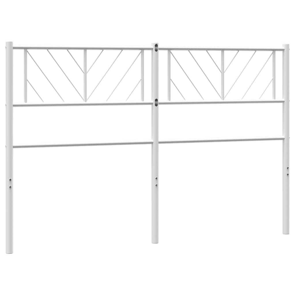 Metal Headboard White 142x90 cm