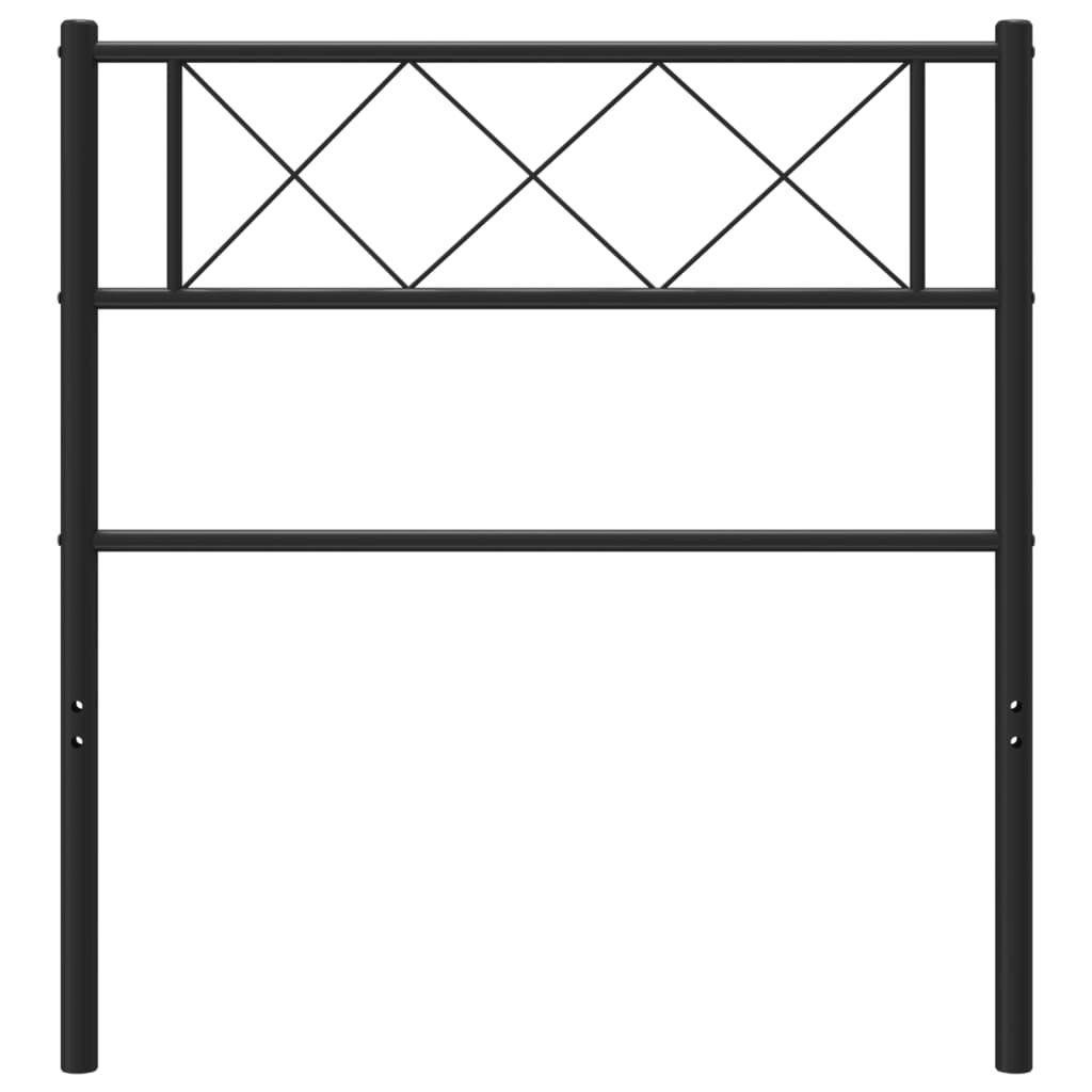 Metal Headboard Black 107 cm